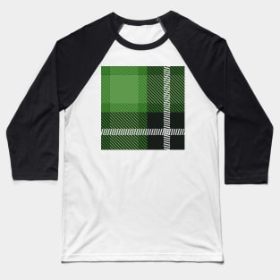 Dark Green Plaid Baseball T-Shirt